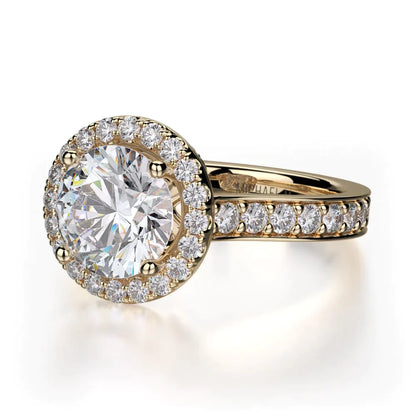 Michael M Pave Round Engagement Ring