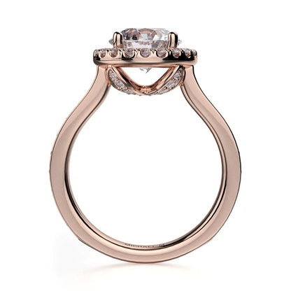 Michael M Pave Round Engagement Ring