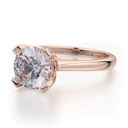 Michael M Pave Round Engagement Ring