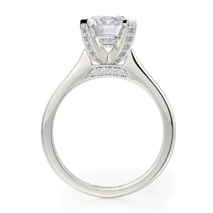 Michael M Pave Round Engagement Ring
