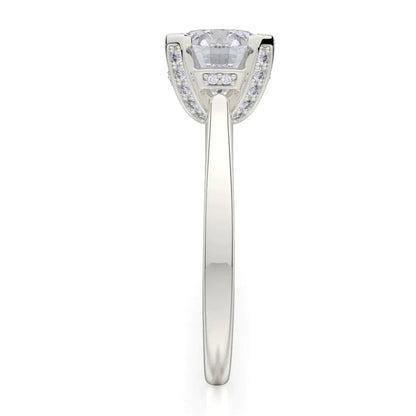 Michael M Pave Round Engagement Ring