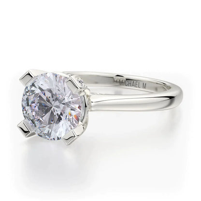 Michael M Pavé Round Engagement Ring