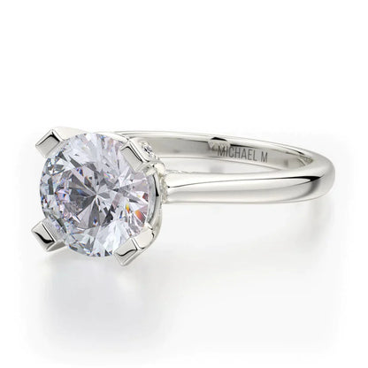 Michael M Pave Round Engagement Ring