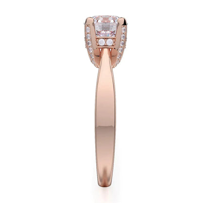 Michael M Pave Round Engagement Ring