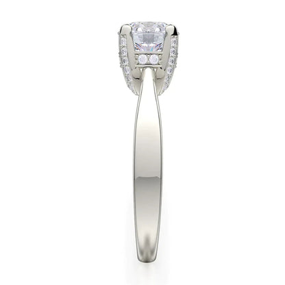 Michael M Pave Round Engagement Ring