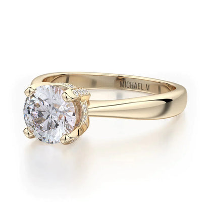 Michael M Pave Round Engagement Ring