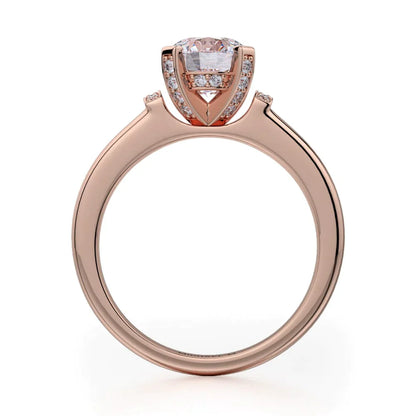 Michael M Pave Round Engagement Ring
