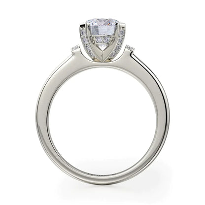 Michael M Pave Round Engagement Ring