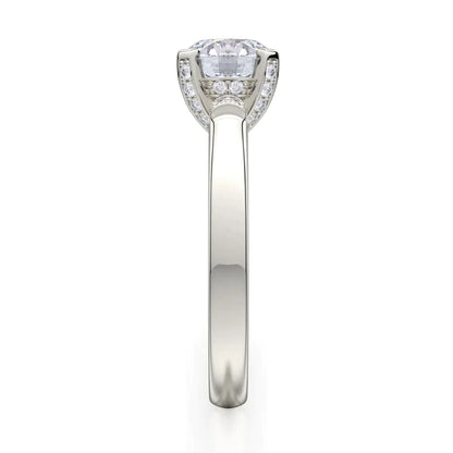 Michael M Pave Round Engagement Ring