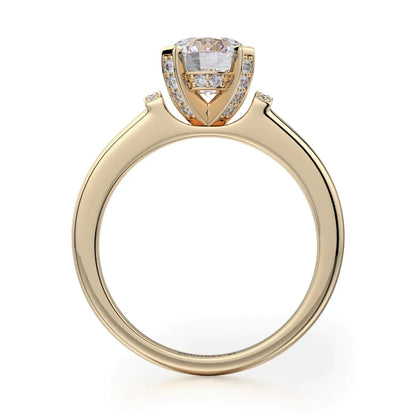 Michael M Pave Round Engagement Ring