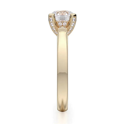 Michael M Pave Round Engagement Ring