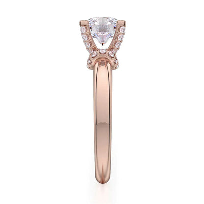 Michael M Prong Round Engagement Ring