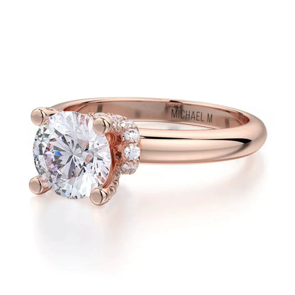 Michael M Prong Round Engagement Ring