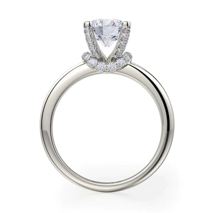 Michael M Prong Round Engagement Ring
