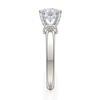 Michael M Prong Round Engagement Ring