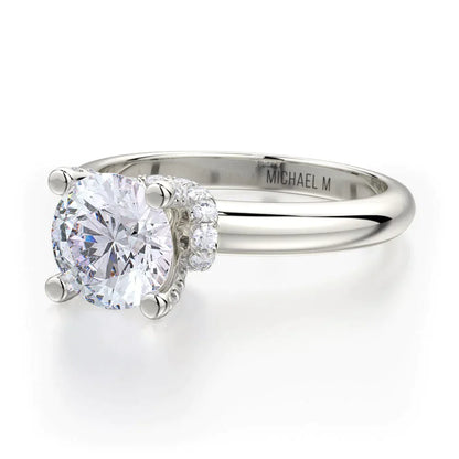 Michael M Prong Round Engagement Ring