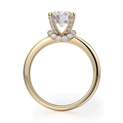Michael M Prong Round Engagement Ring
