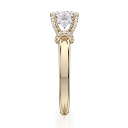 Michael M Prong Round Engagement Ring