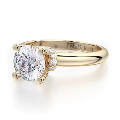 Michael M Prong Round Engagement Ring