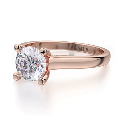 Michael M Prong Round Engagement Ring