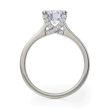 Michael M Prong Round Engagement Ring