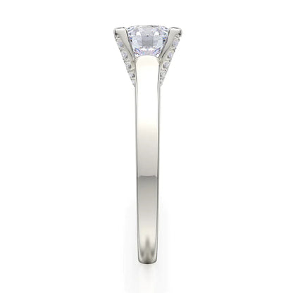 Michael M Prong Round Engagement Ring