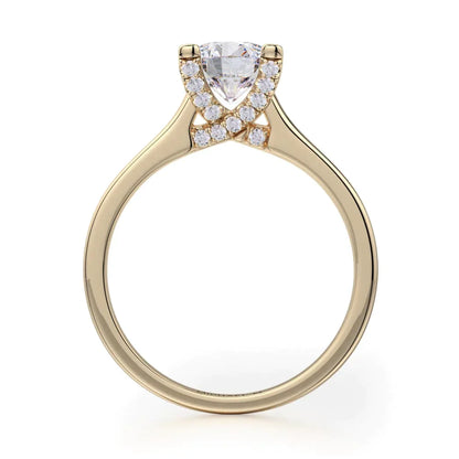 Michael M Prong Round Engagement Ring