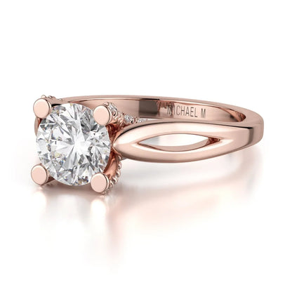 Michael M Prong Round Engagement Ring