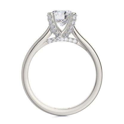 Michael M Prong Round Engagement Ring