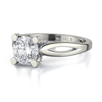Michael M Prong Round Engagement Ring