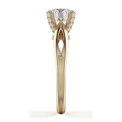 Michael M Prong Round Engagement Ring