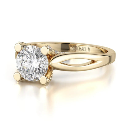 Michael M Prong Round Engagement Ring