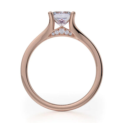 Michael M Pave Princess Engagement Ring