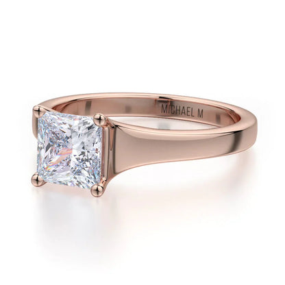 Michael M Pave Princess Engagement Ring