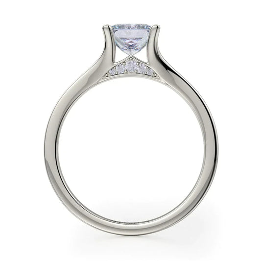 Michael M Pave Princess Engagement Ring