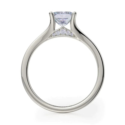 Michael M Pave Princess Engagement Ring