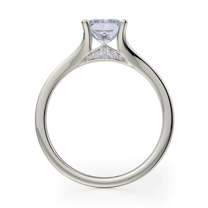 Michael M Pave Princess Engagement Ring
