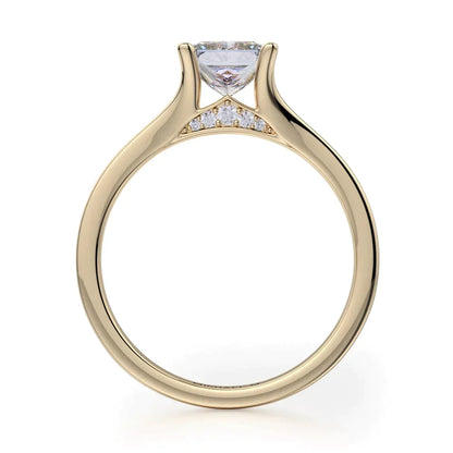 Michael M Pave Princess Engagement Ring