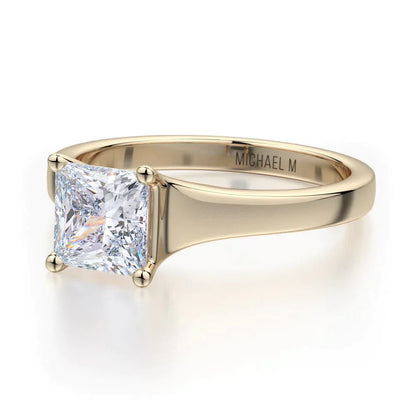 Michael M Pave Princess Engagement Ring