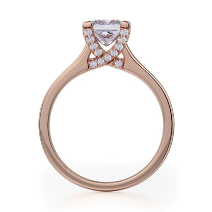 Michael M Pave Princess Engagement Ring