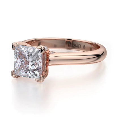 Michael M Pave Princess Engagement Ring