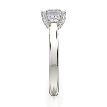 Michael M Pave Princess Engagement Ring