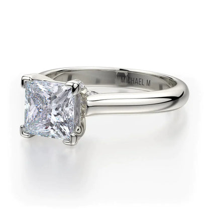 Michael M Pave Princess Engagement Ring