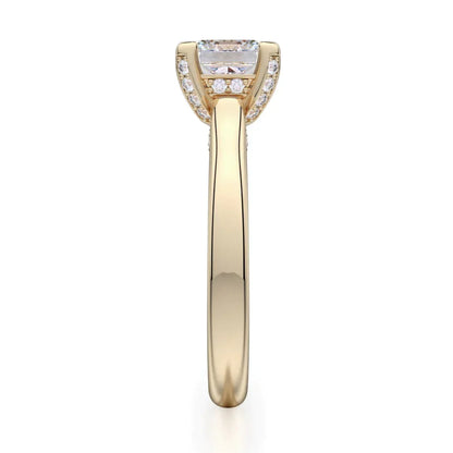 Michael M Pave Princess Engagement Ring