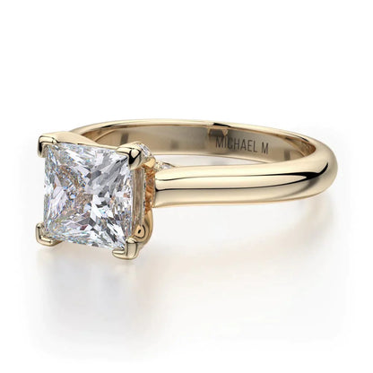 Michael M Pave Princess Engagement Ring