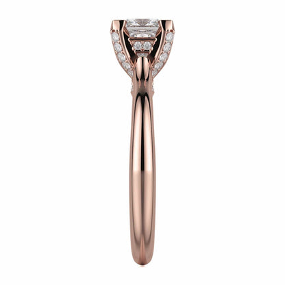 Michael M Pave Princess Engagement Ring