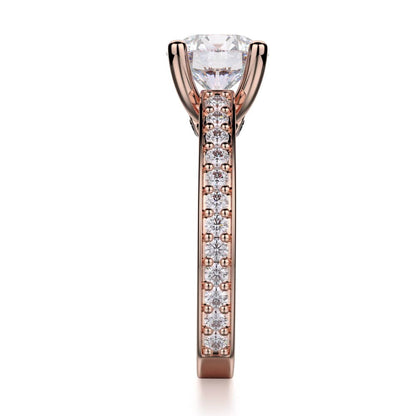 Michael M Bezel Round Engagement Ring