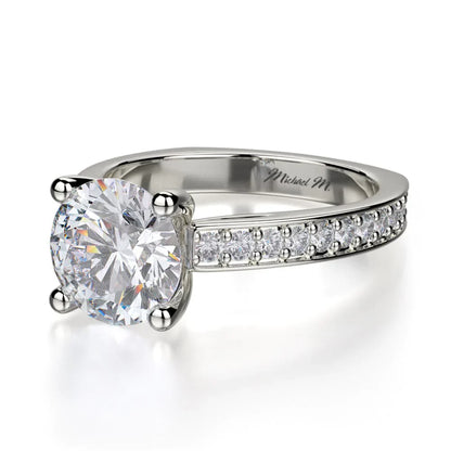 Michael M Bezel Round Engagement Ring