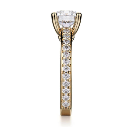 Michael M Bezel Round Engagement Ring