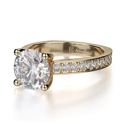 Michael M Bezel Round Engagement Ring
